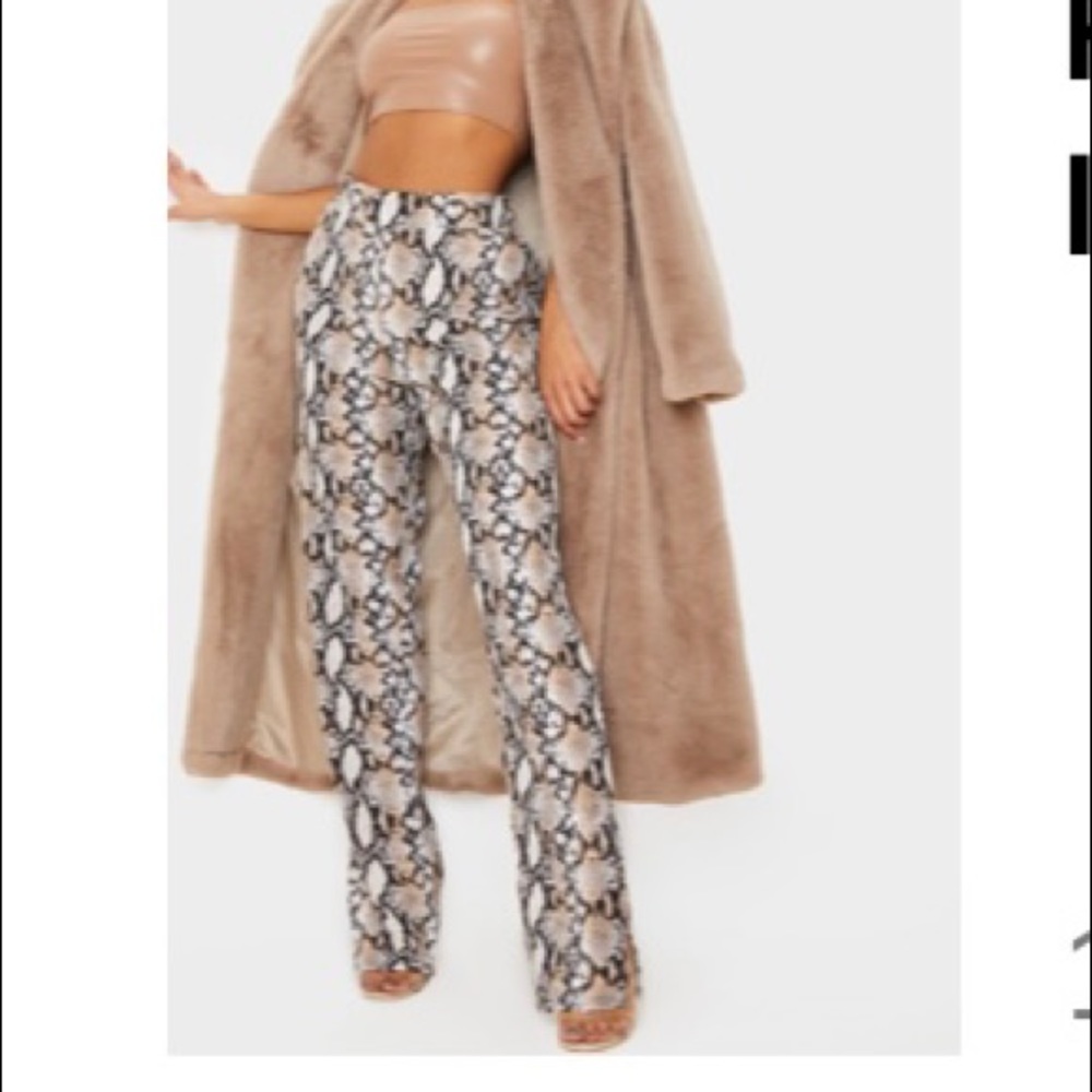 🌸Snake print dress pants
